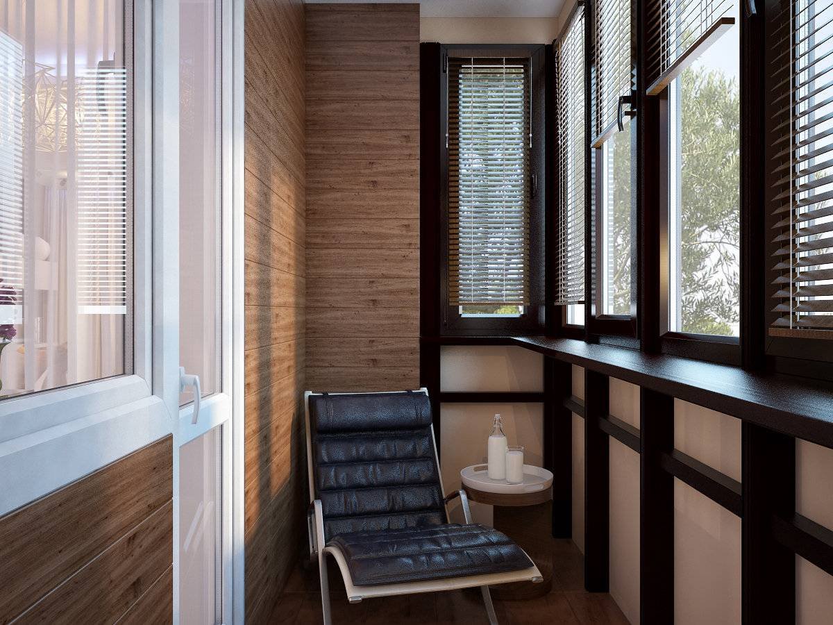 Отделка лоджии вагонкой