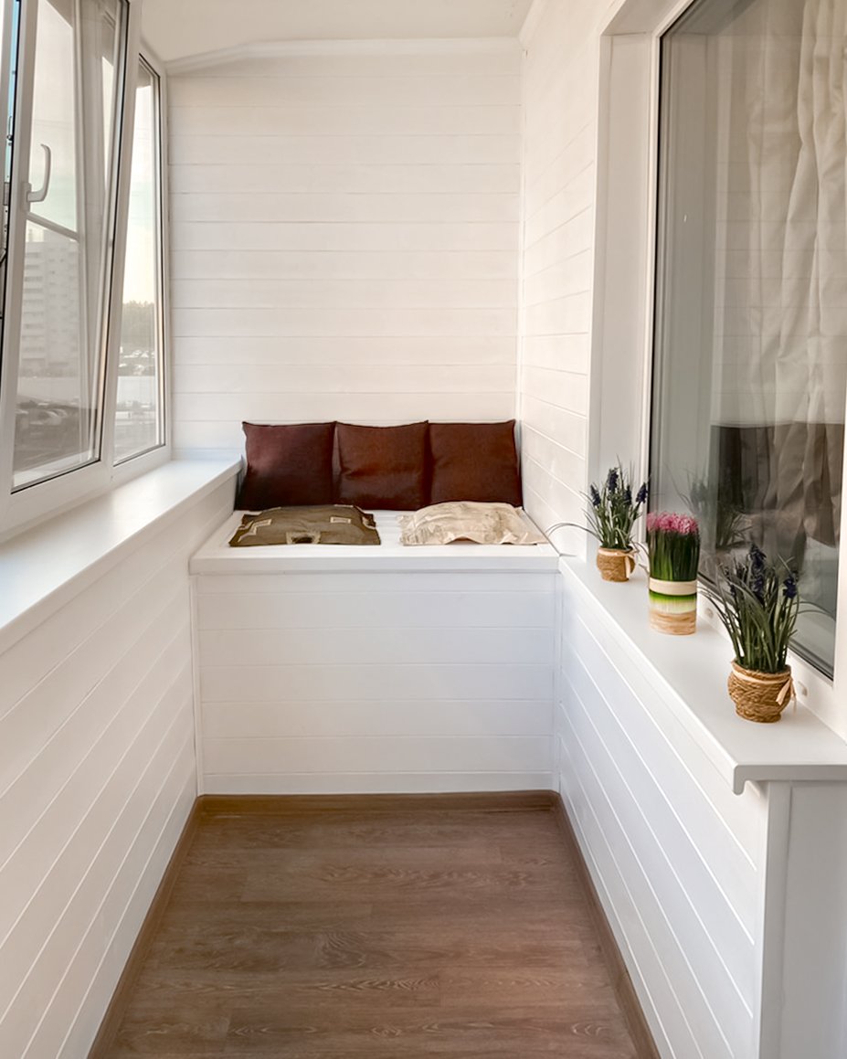 Наружная отделка балконов деревянная вагонка