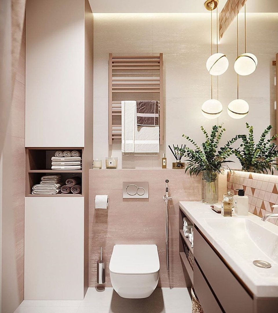 Пудровая ванная комната