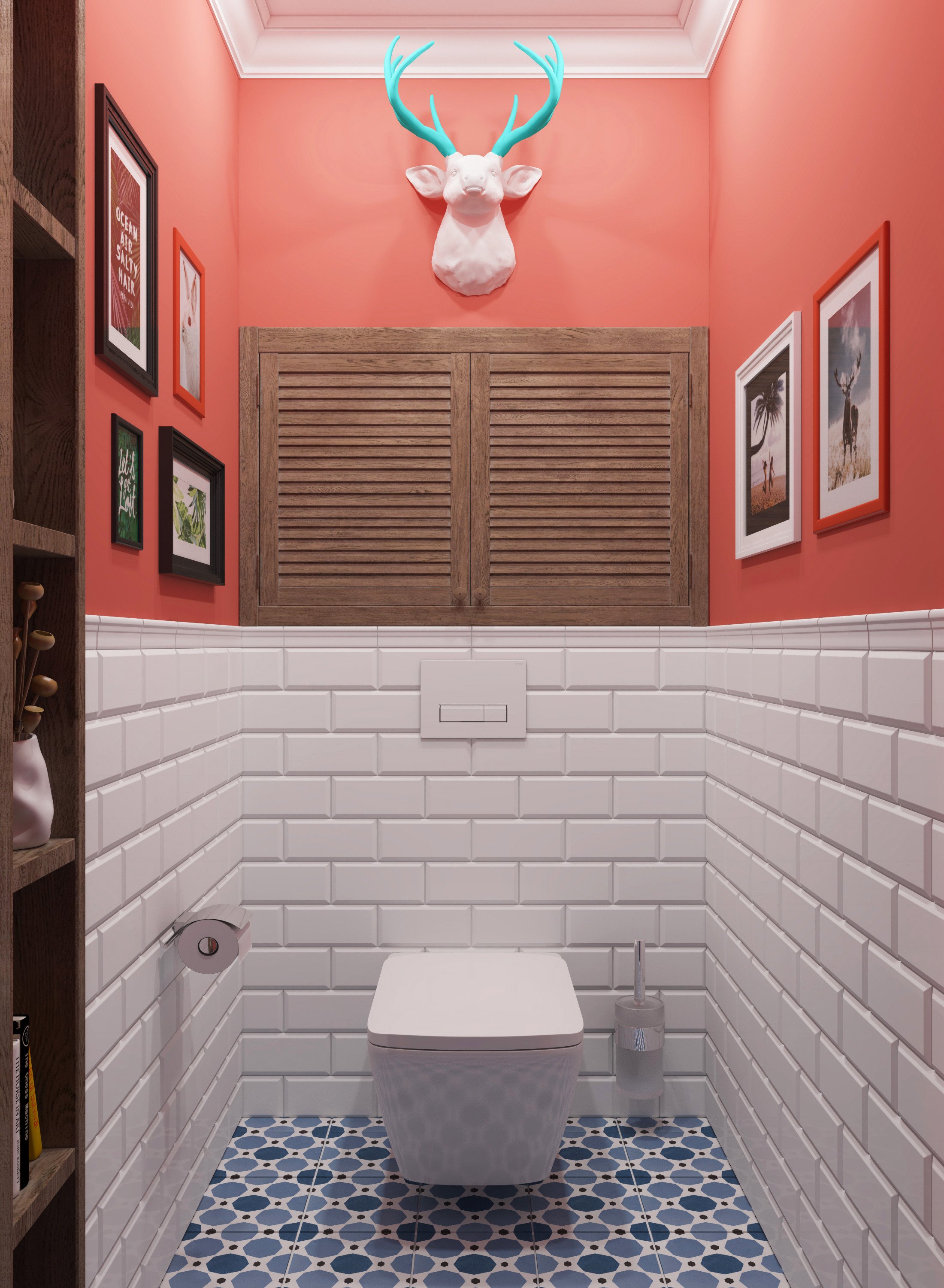 Туалет интерьер дизайн фото с плиткой