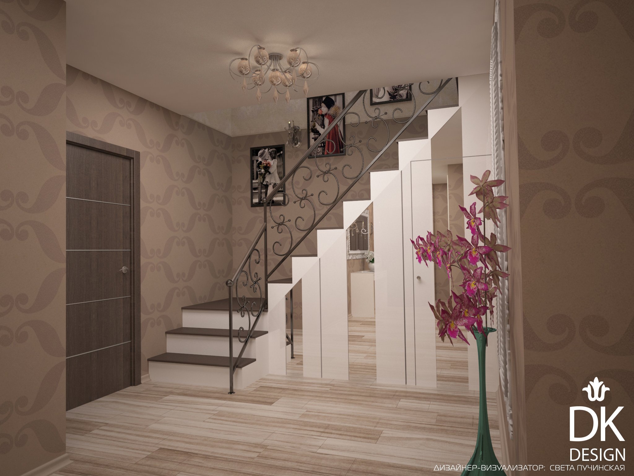 Дизайн холла в частном доме с лестницей +75 фото