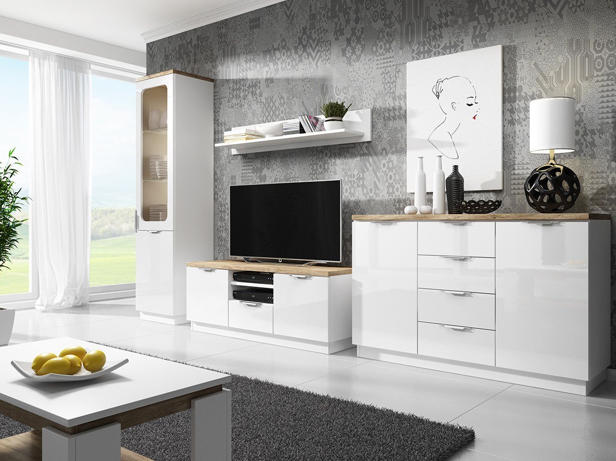 Модульная спальня Техно (дуб крафт белый