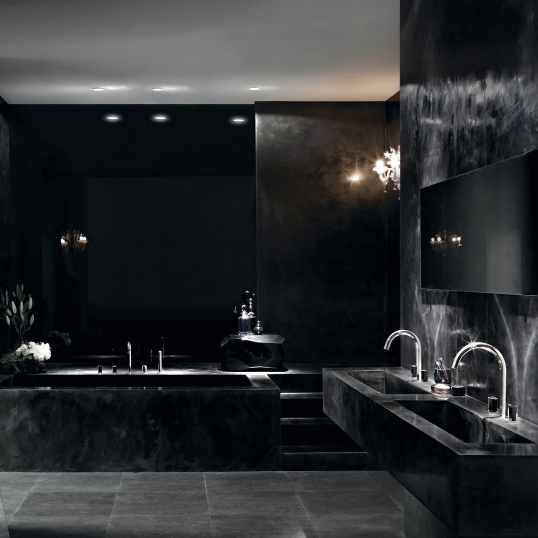 Ванная комната темного цвета