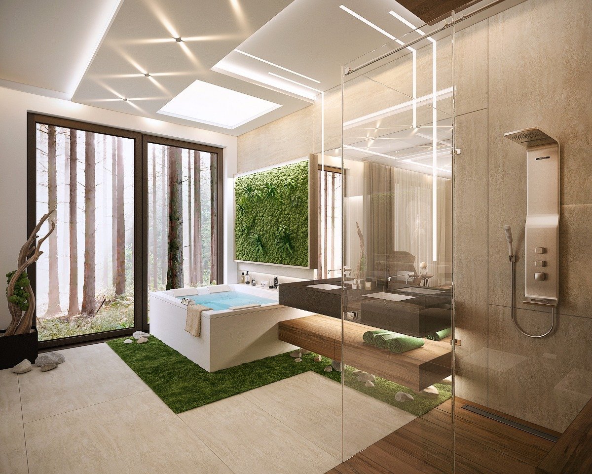 Зеркальная ванная