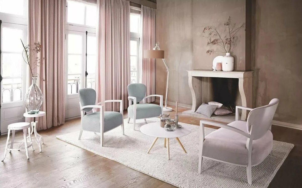 Пудровый цвет в интерьере