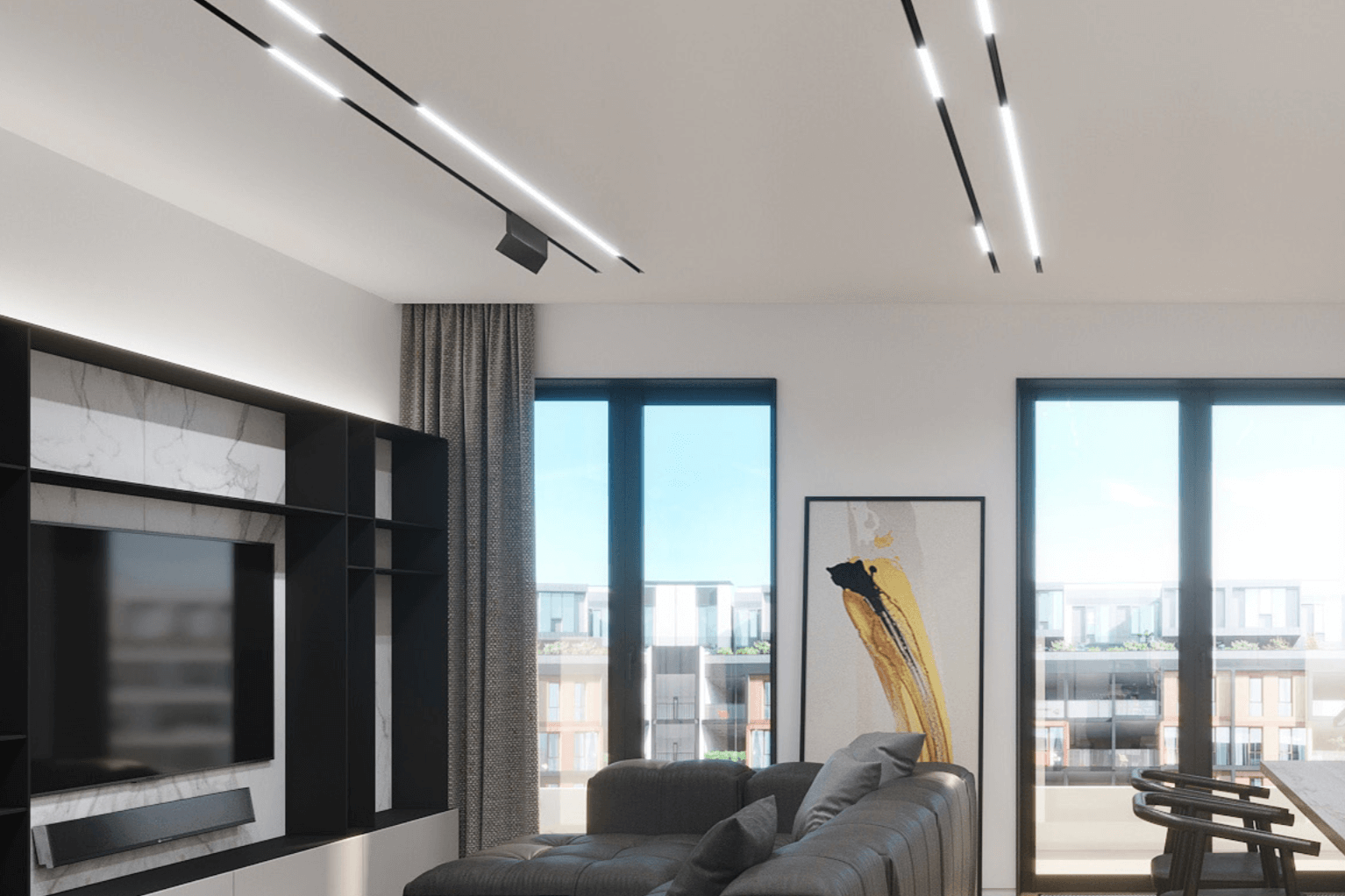светодиодные светильники в интерьере квартиры