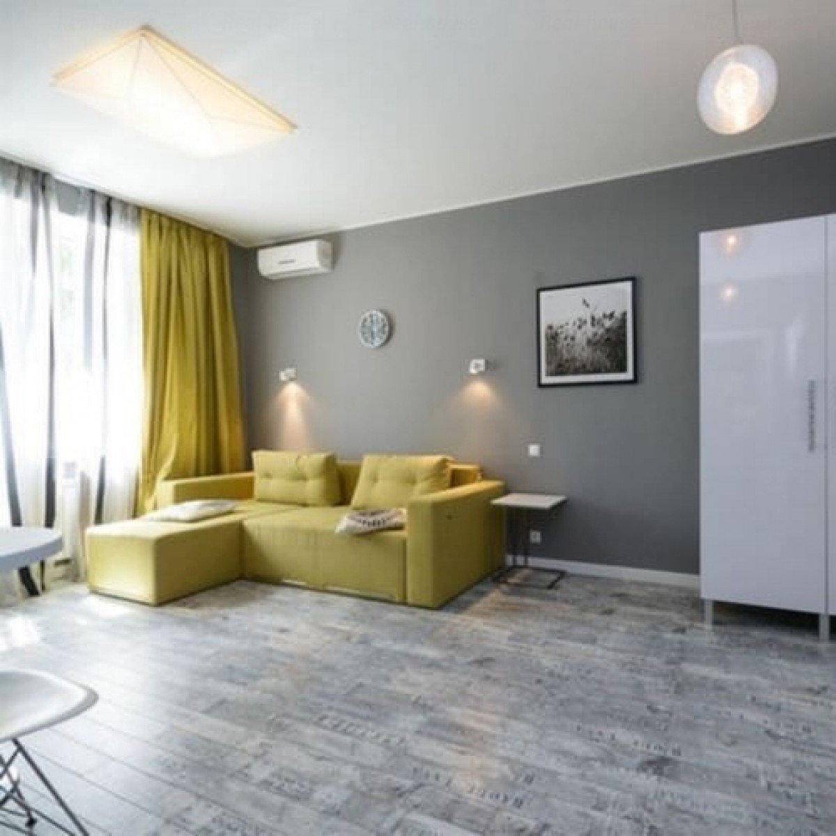 Серый ламинат в интерьере