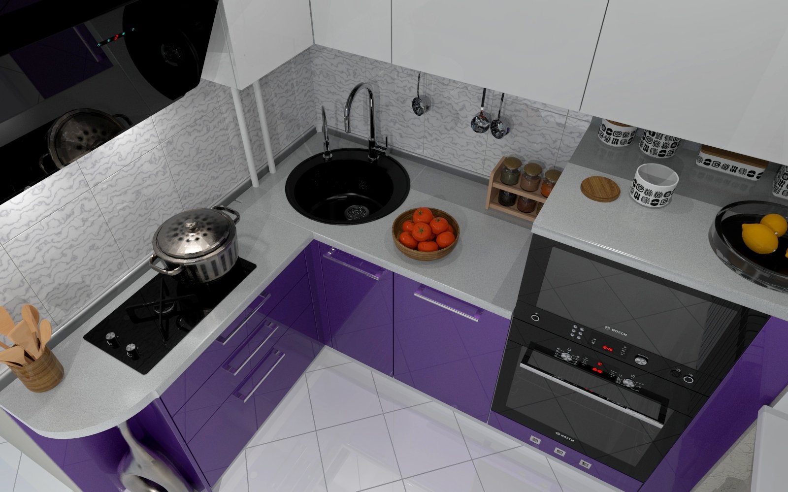 проект кухонного гарнитура для маленькой кухни