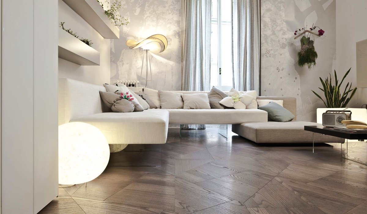 Паркет в интерьере гостиной