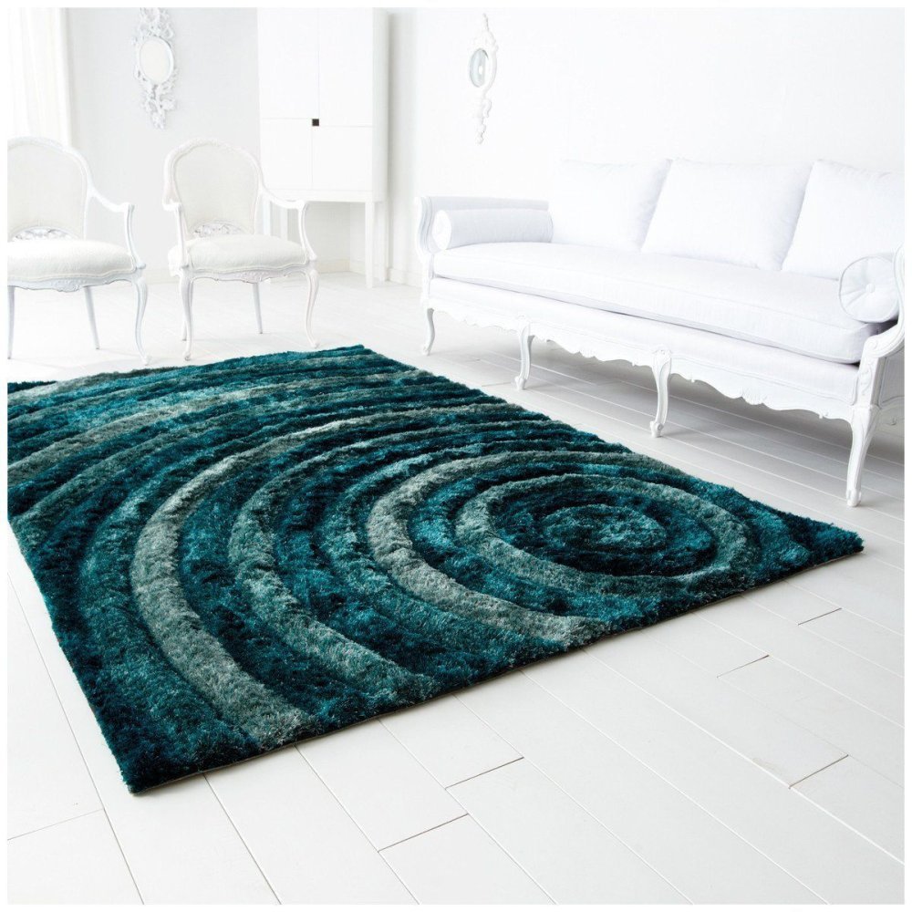 Современные ковры с бирюзовым принтом
