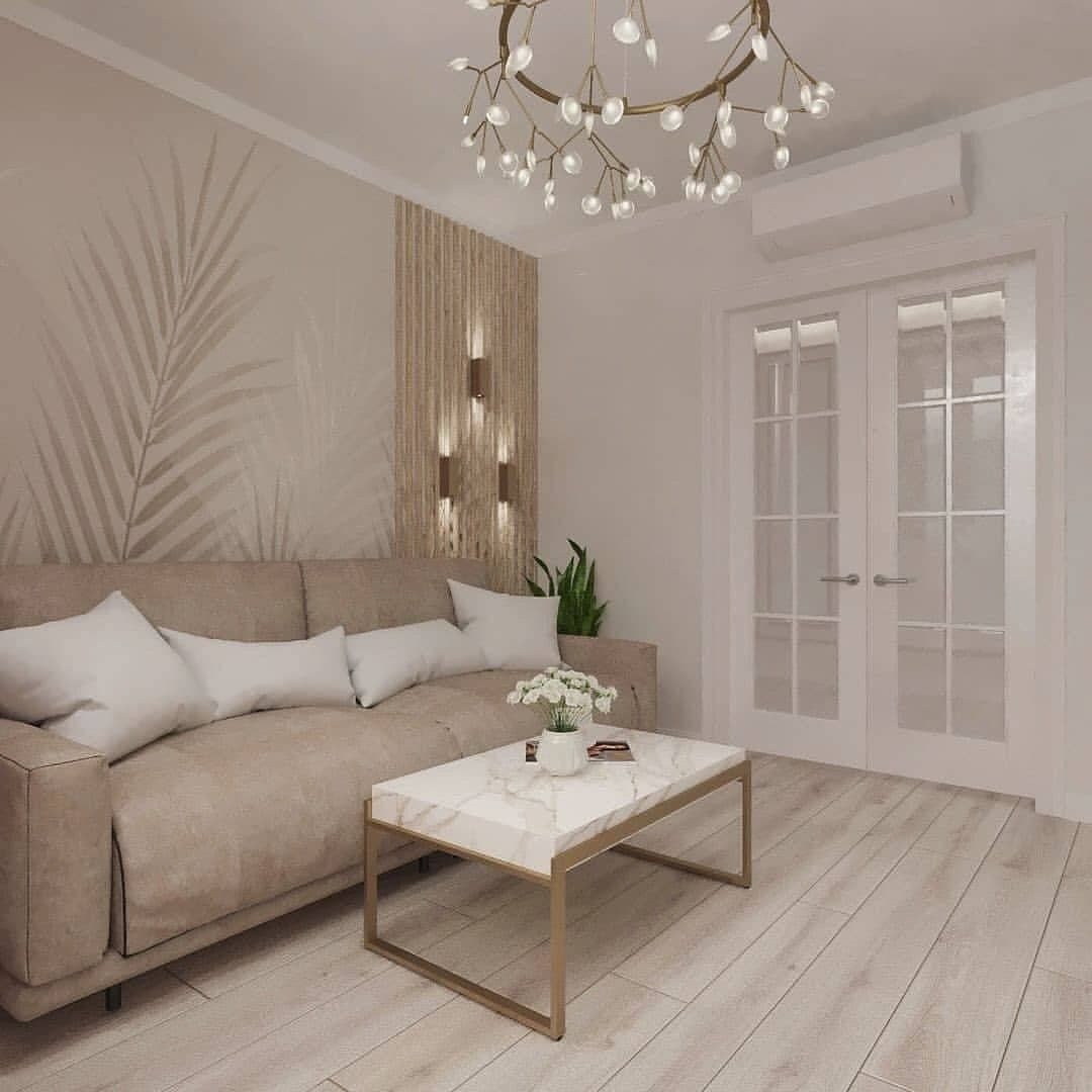 Гостиная в светлых тонах