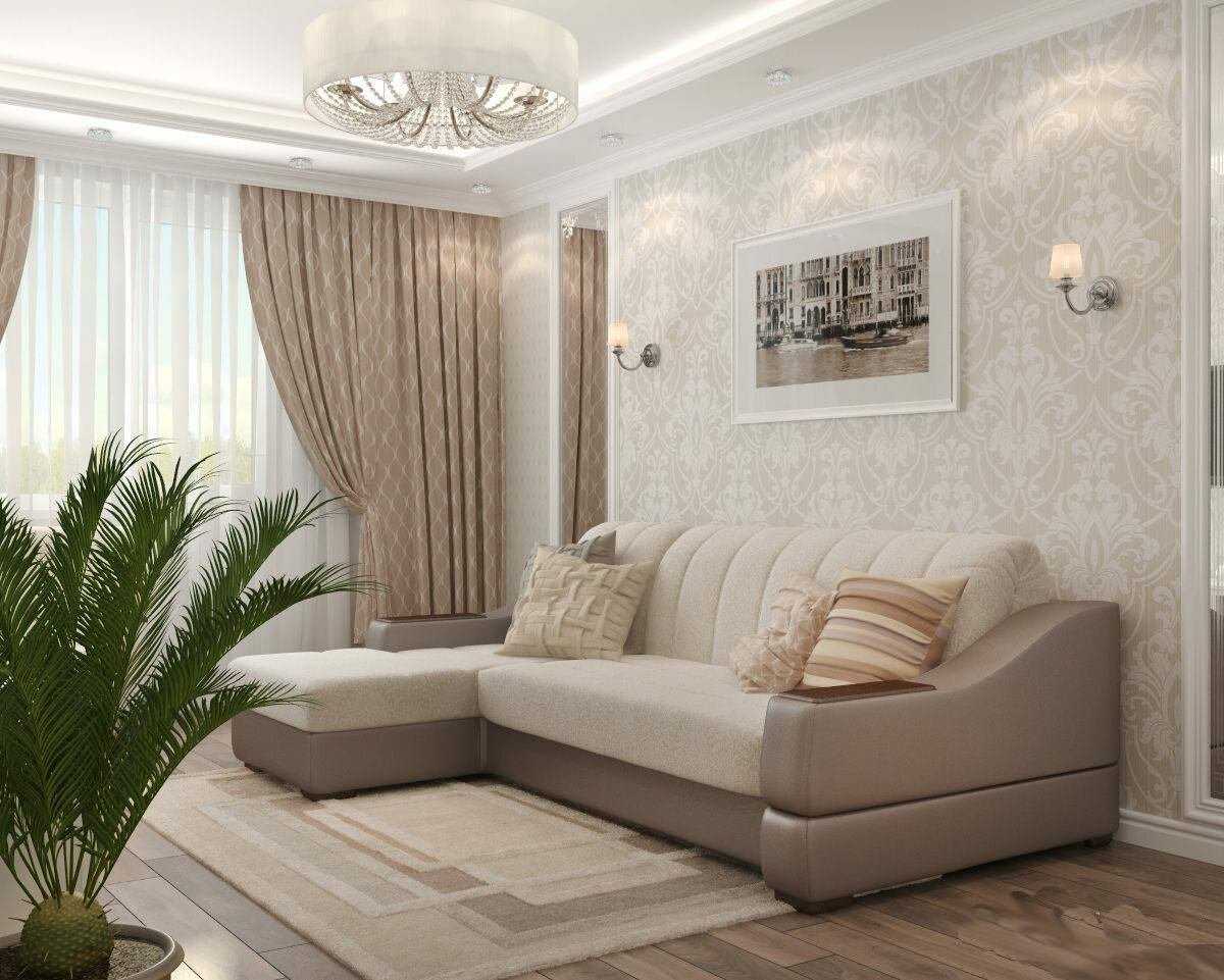 Светлые обои в интерьере