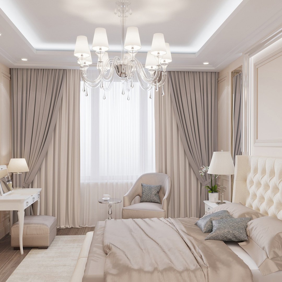 Светлый интерьер гостиной