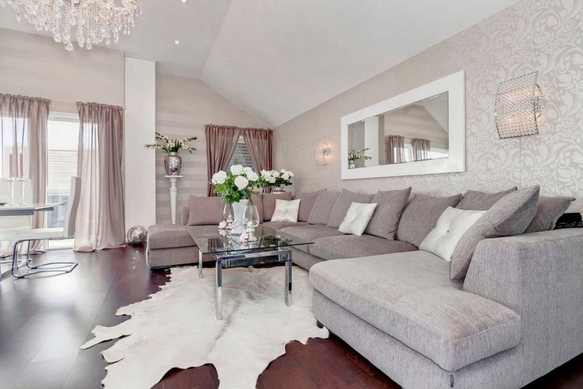 Гостиная в свежи тонах