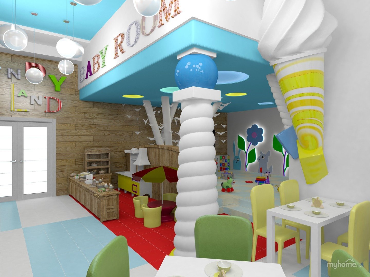Потолок в детской комнате — 35 идей для оформления