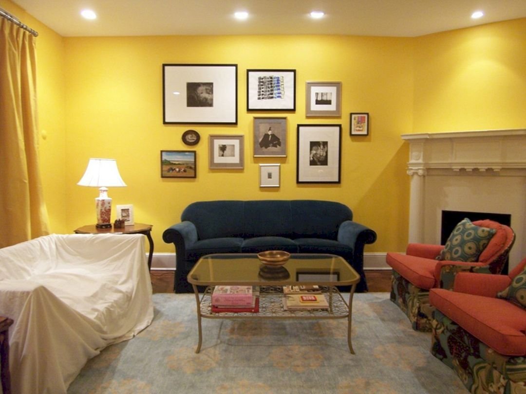 Гостиная в персиковых тонах