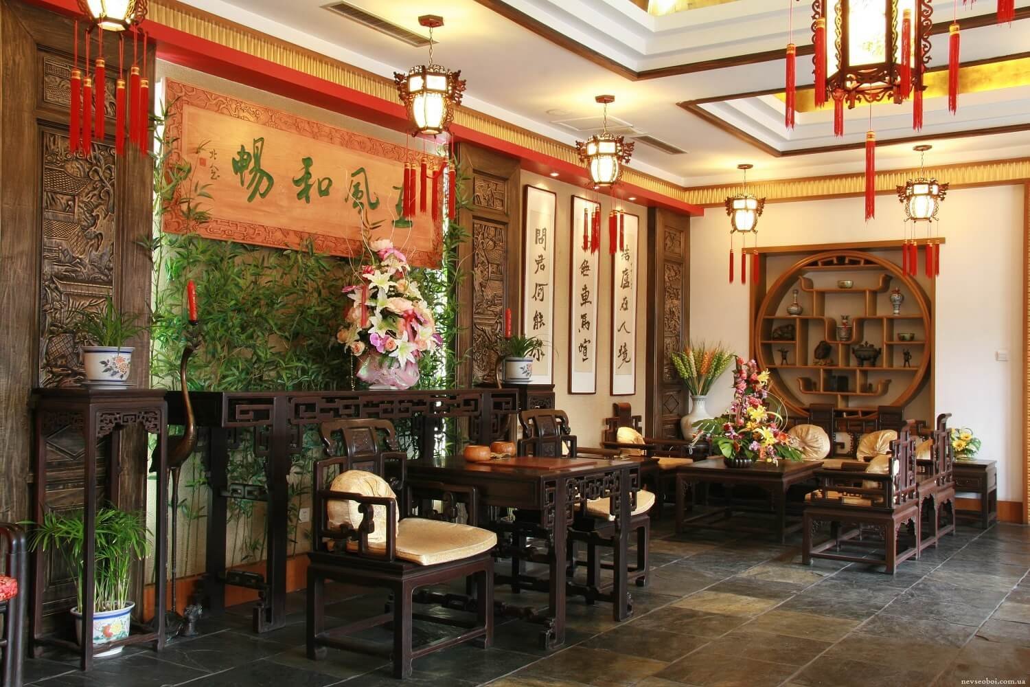 Интерьер кухни в китайском стиле