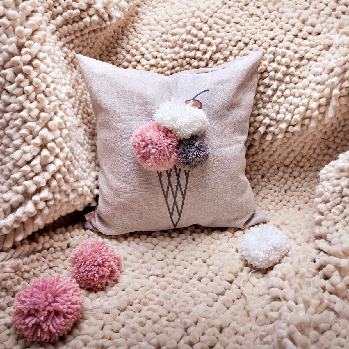 Bedroom with Orange Bed Headboard