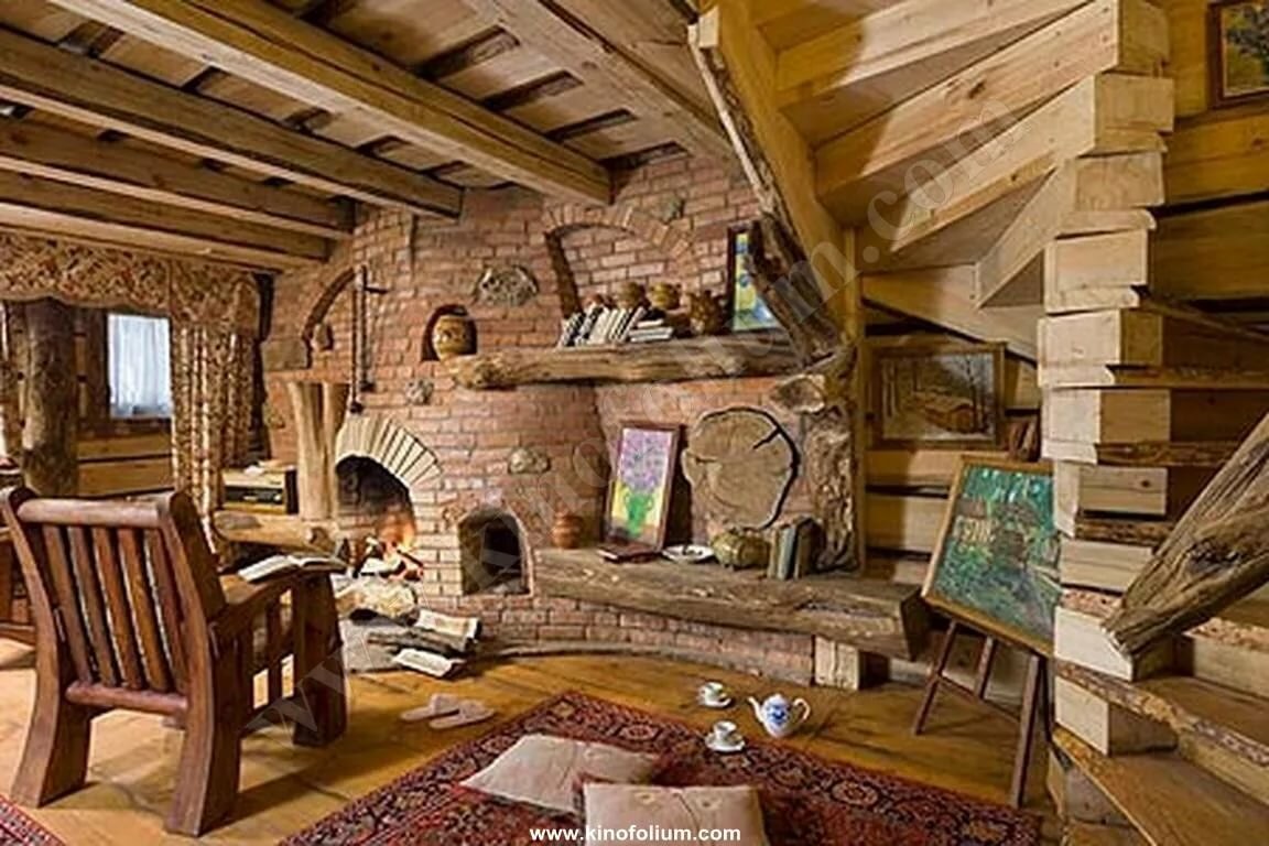 спальня в стиле старорусском