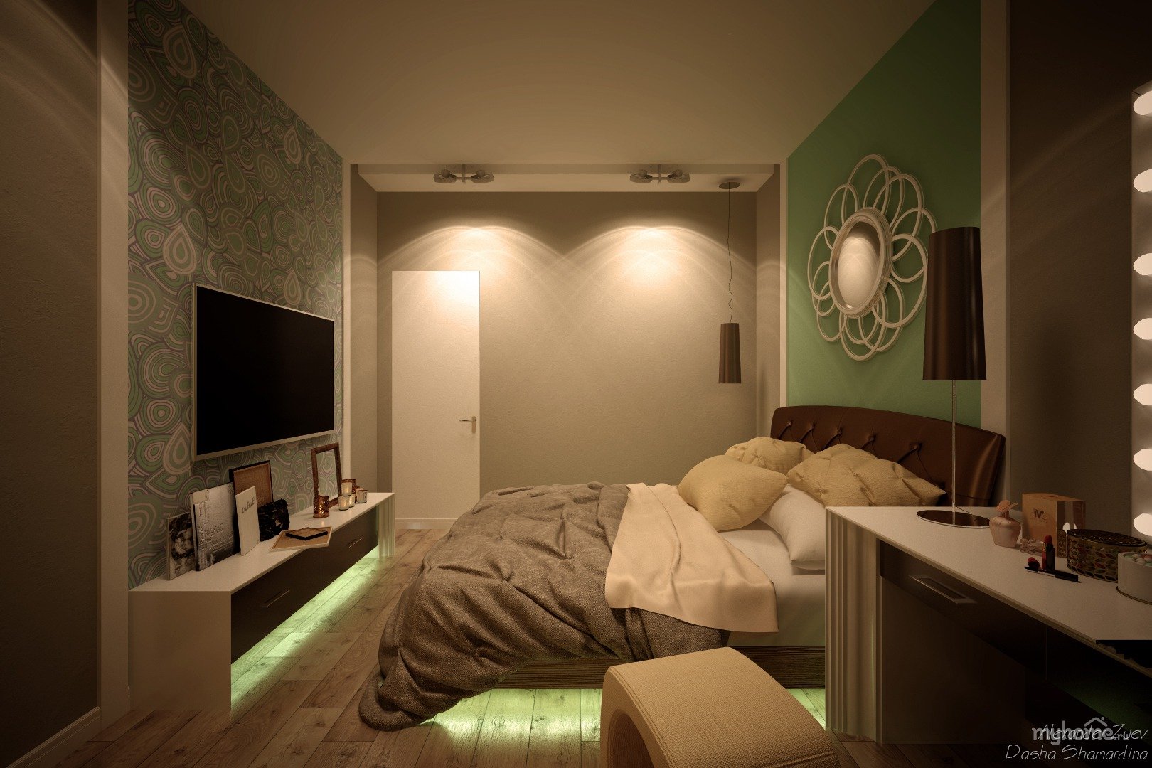 Спальня без окна в однокомнатной квартире. Маленькая спальня без окна. Интерьер комнаты без окон. Интерьер спальни без окна. Комнаты без окон дизайнерские решения.