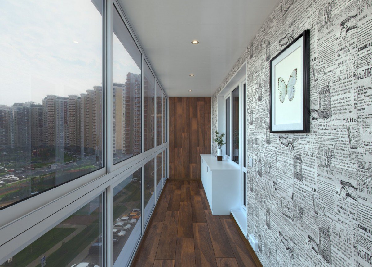 Декоративная штукатурка на лоджии