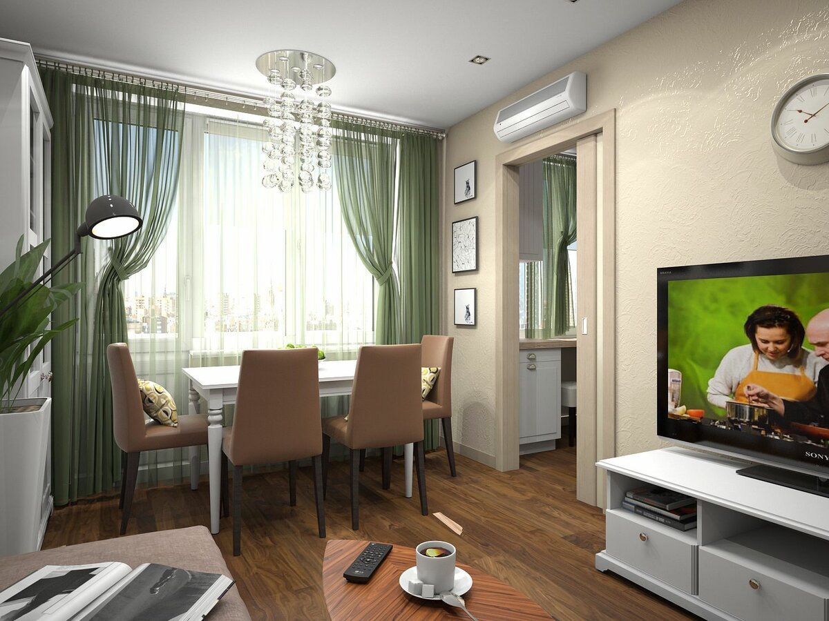 Интерьер двухкомнатной квартиры 50 кв.м