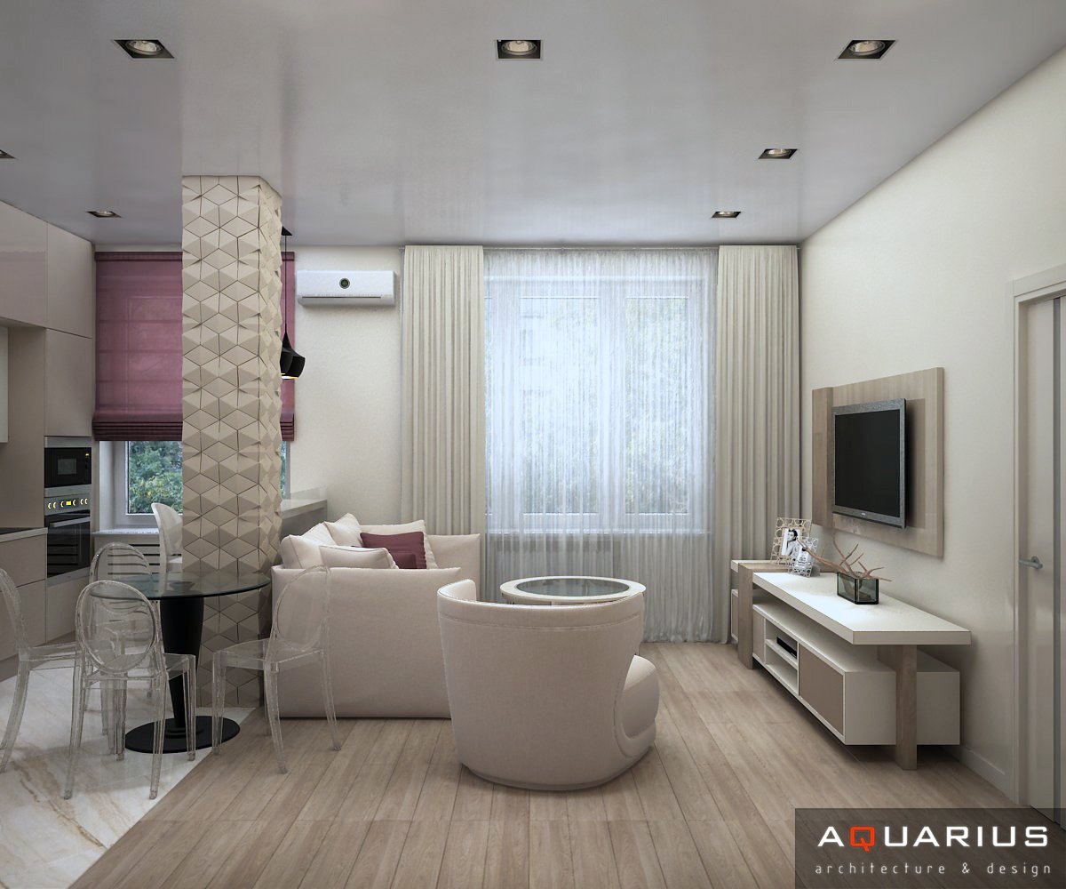 Дизайн однокомнатной квартиры 40