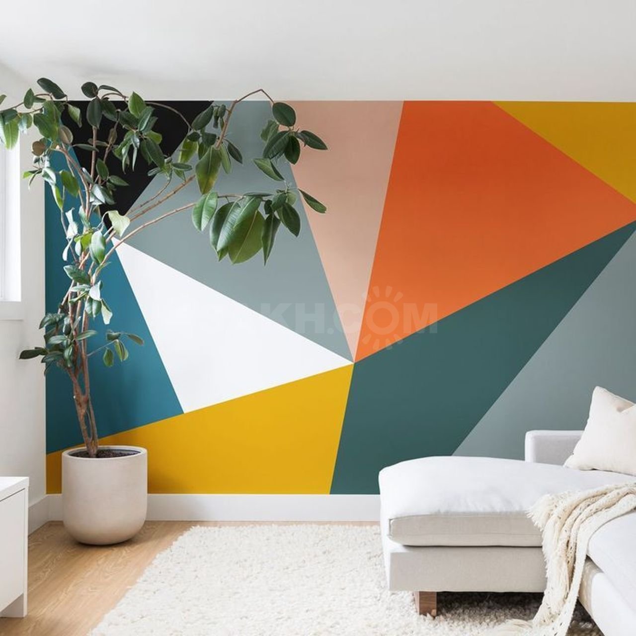 Дизайн покраски стен в спальне (74 фото)