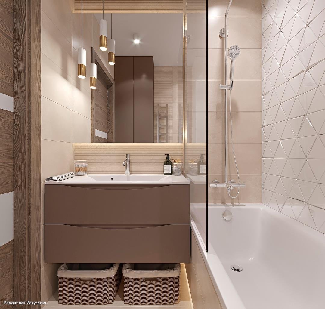 Дизайн Маленькой Ванной Комнаты + Фото и Идеи для ремонта ванной комнаты – Интерьеры PORTES Киев