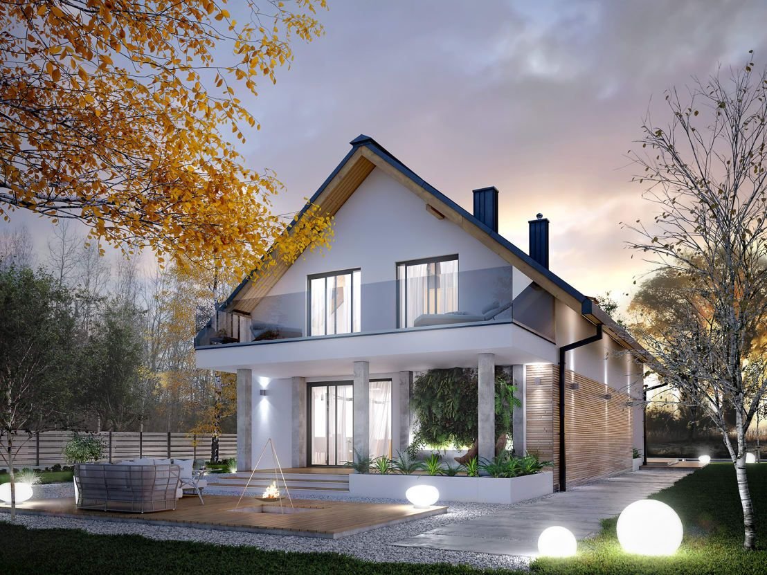 Дом с мансардой 150 кв.м