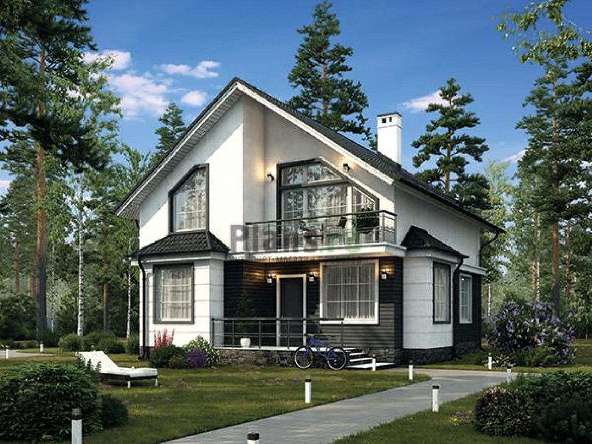 Дом с мансардой и террасой 120кв