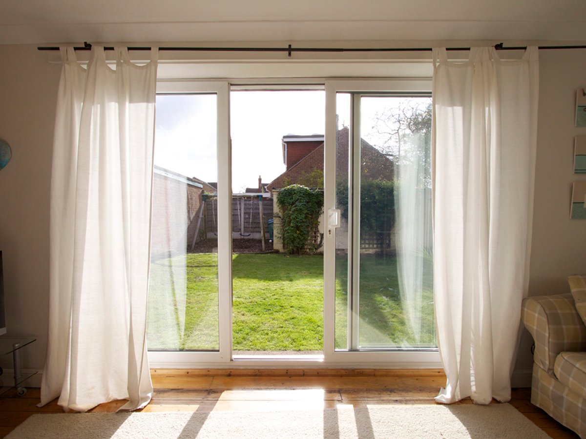 Шторы на французское окно