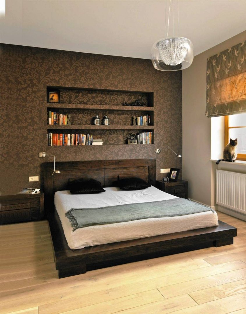 Декор за кроватью в спальне