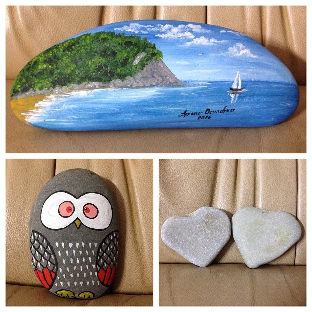 Роспись на камнях море