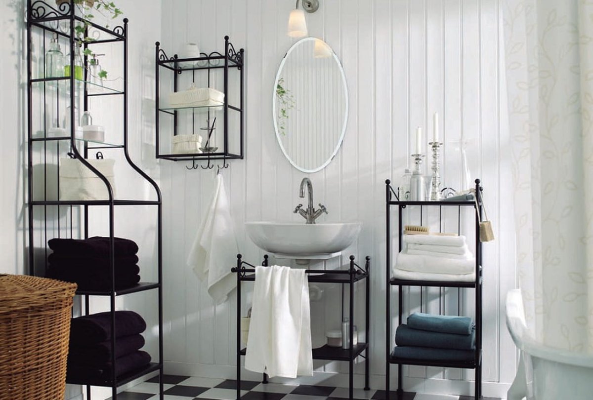 Кованая полка в ванную