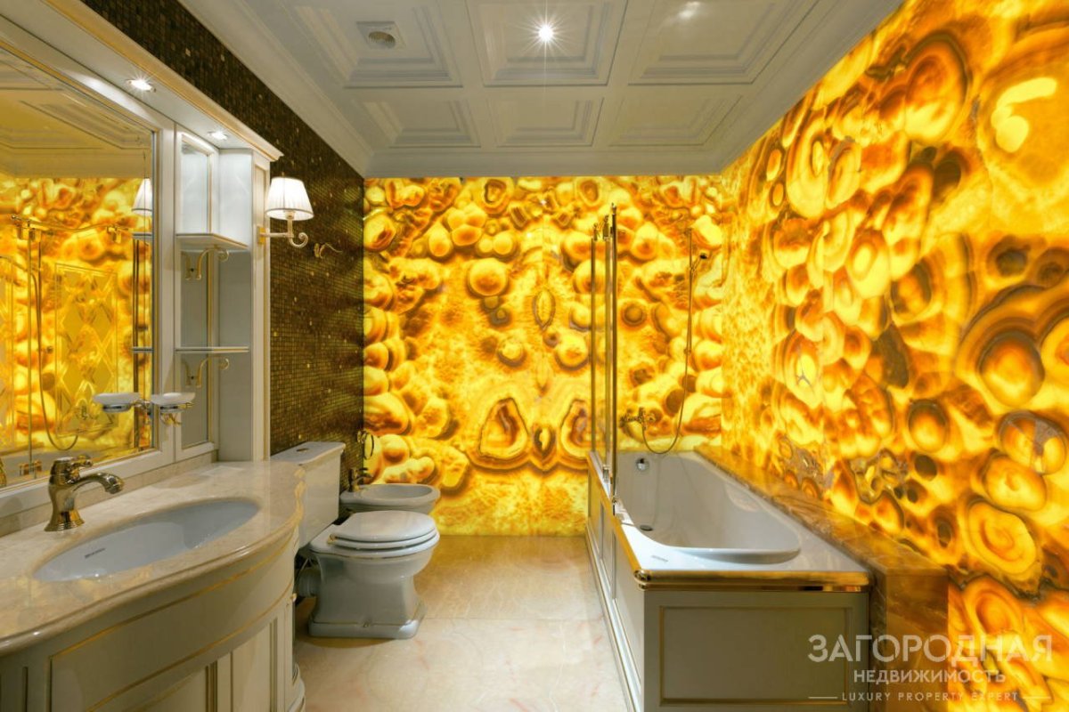 Оникс с подсветкой в интерьере