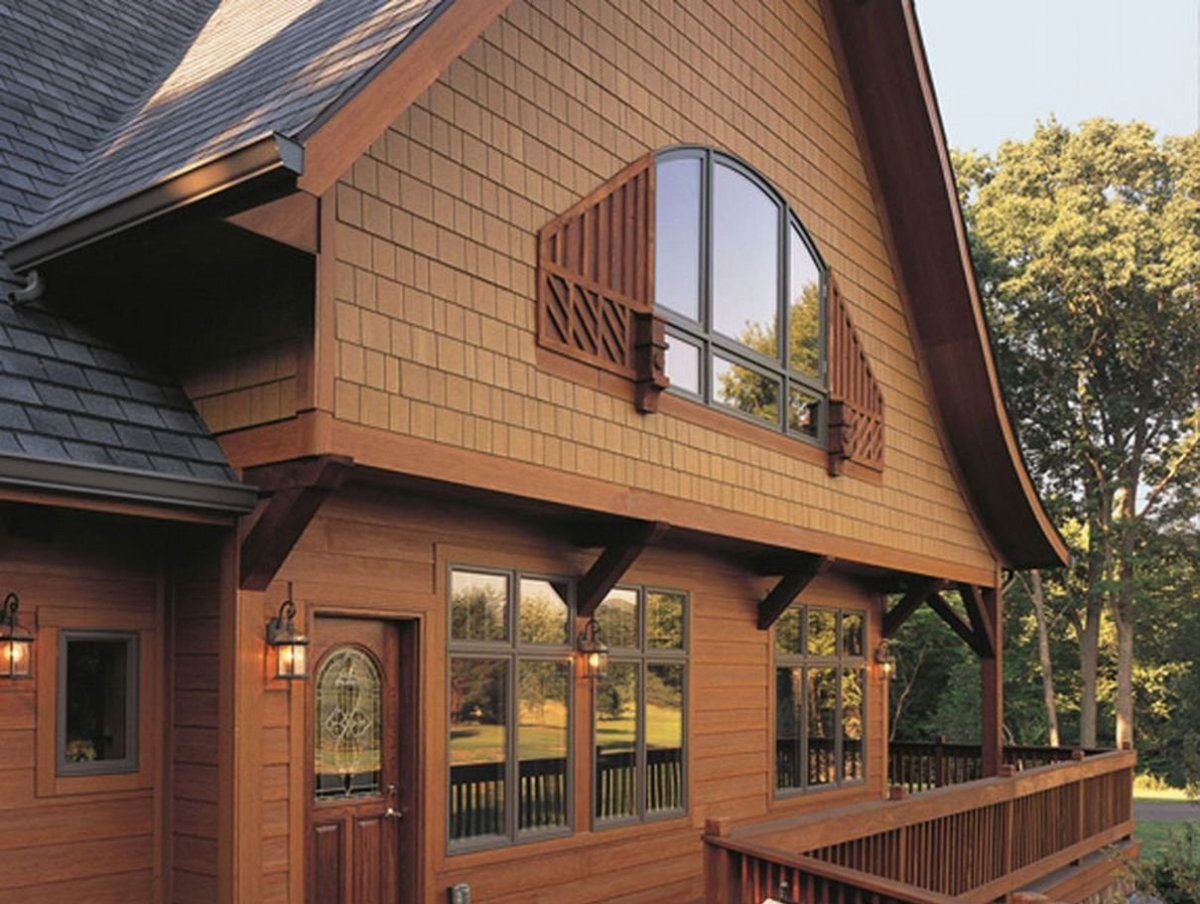 Комбинированная отделка фасада