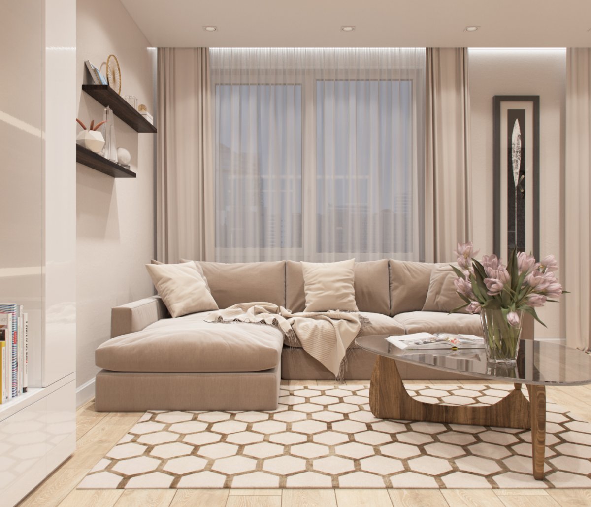 Гостиная в стиле Минимализм 30кв м