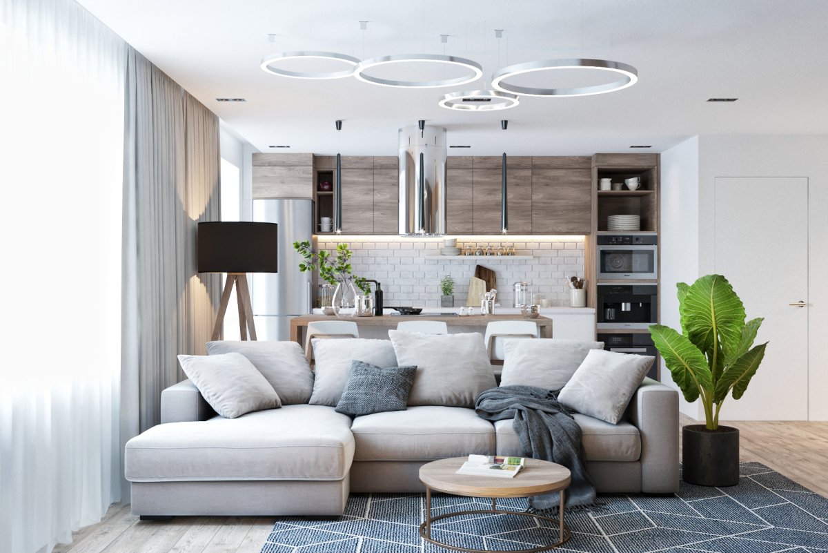 Потолок в гостиной