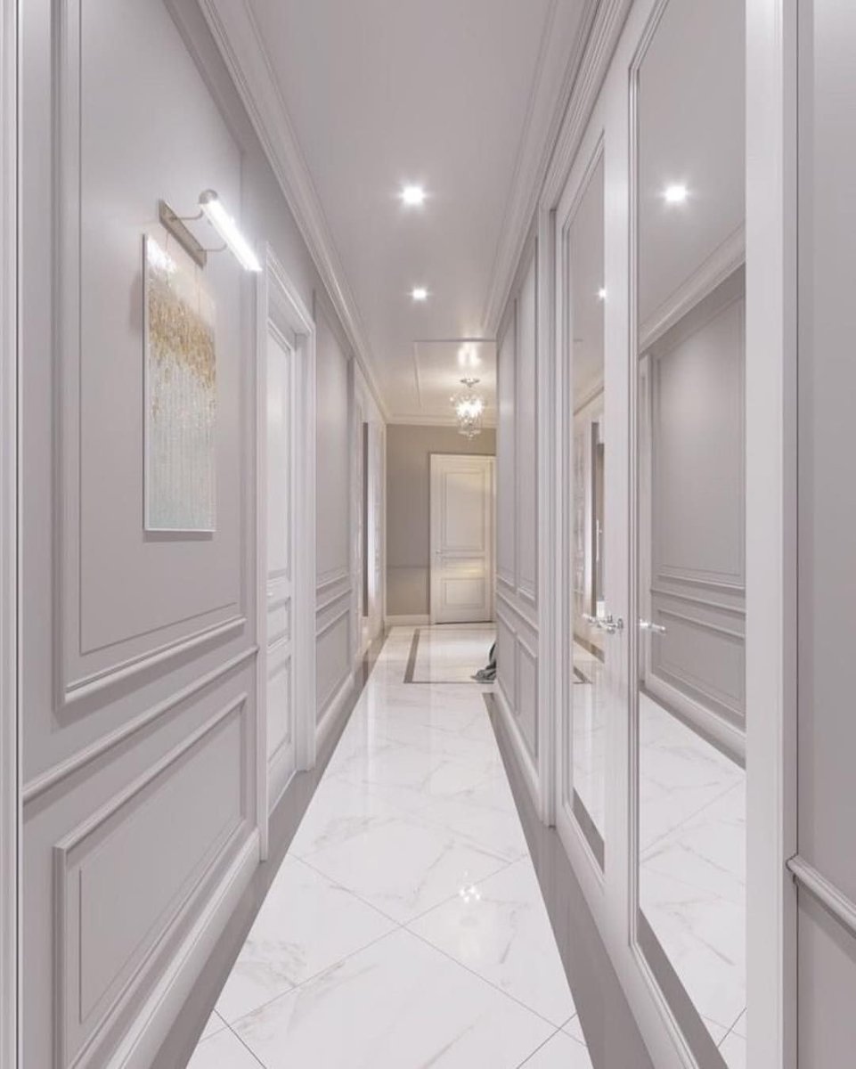 Белый плинтус в интерьере