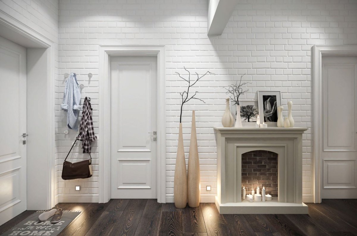 Прихожая в бежевом цвете