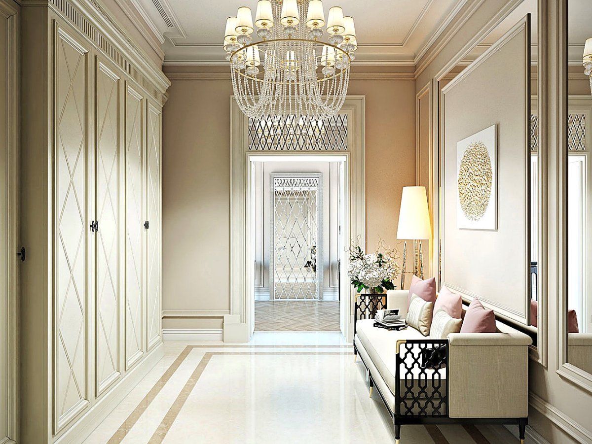 Прихожая в белом цвете