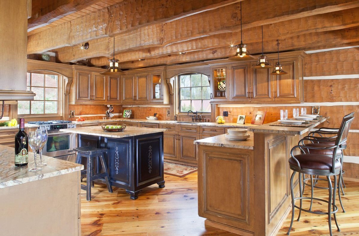 Остров на кухне в частном доме