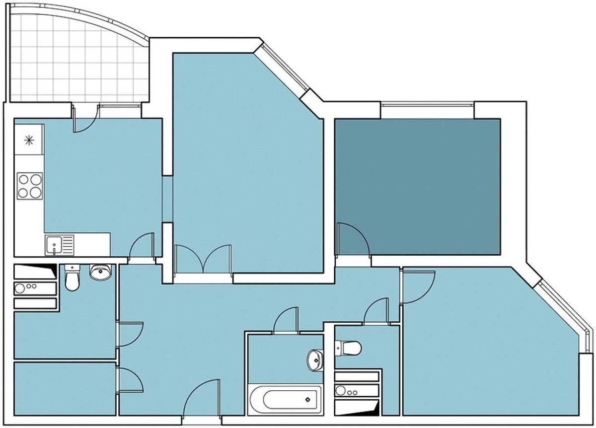 КОПЭ-М-Парус планировка 3 комнатная