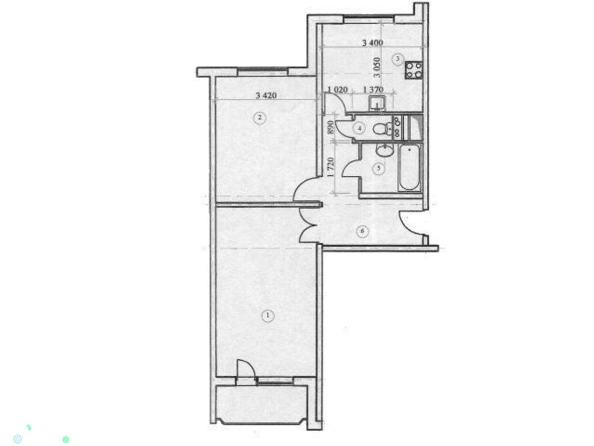 П44 двушка распашонка планировка