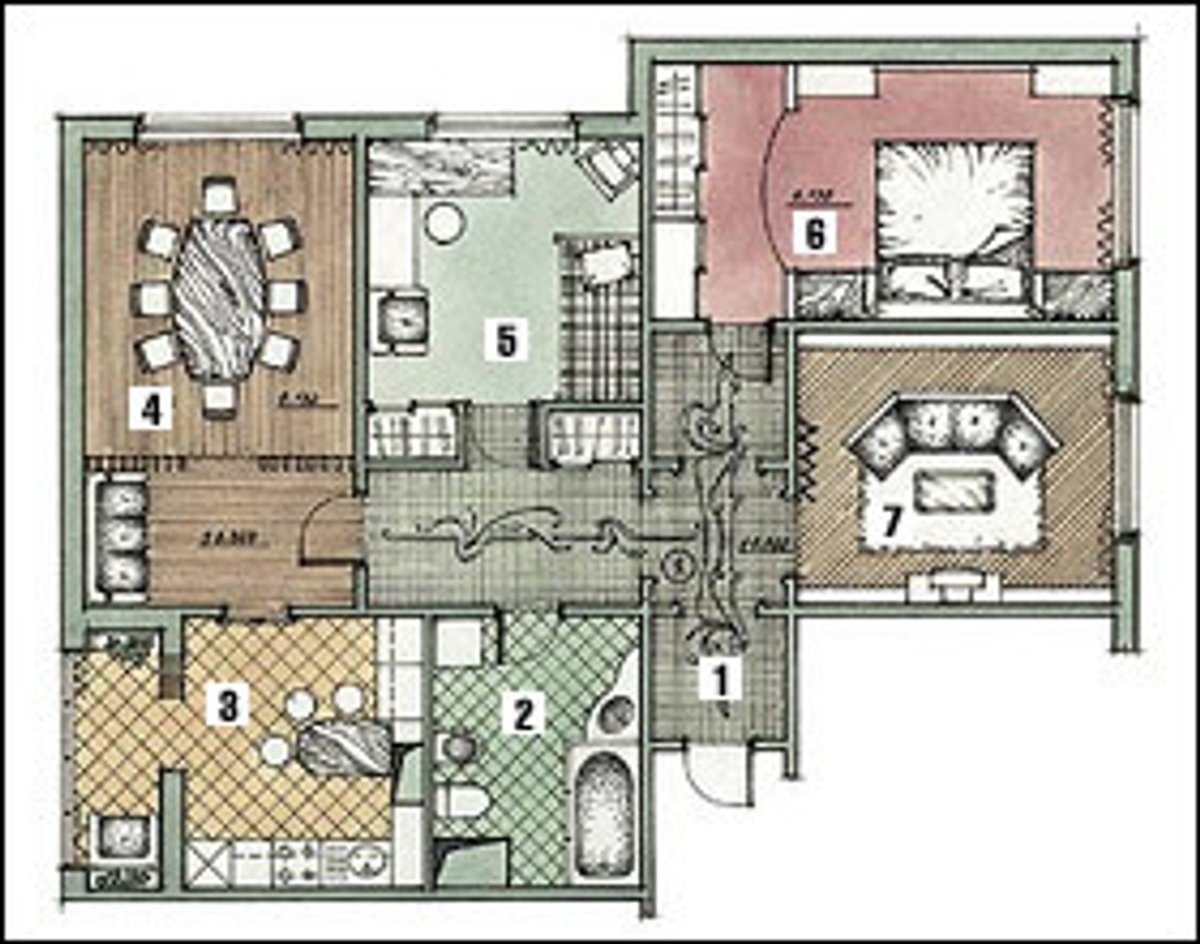Визуализация интерьера 3 комнатной квартиры