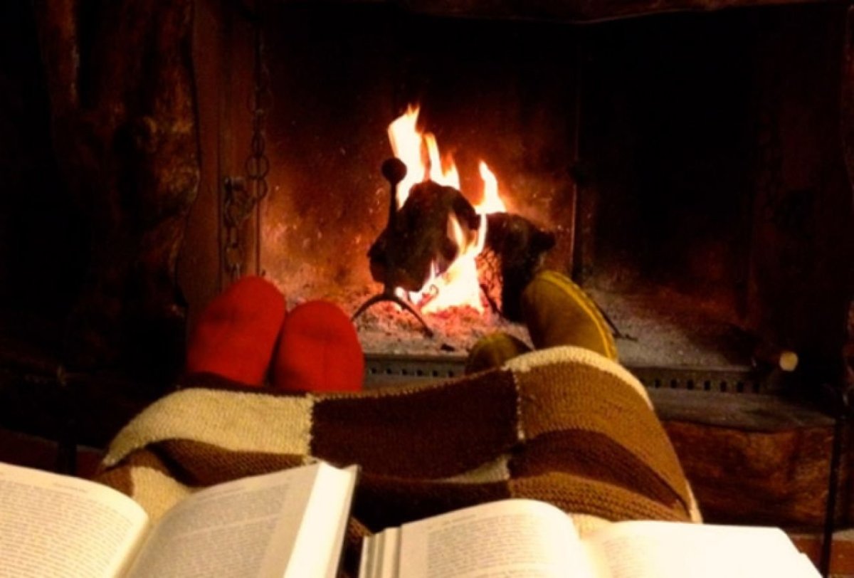 Фотосессия с камином