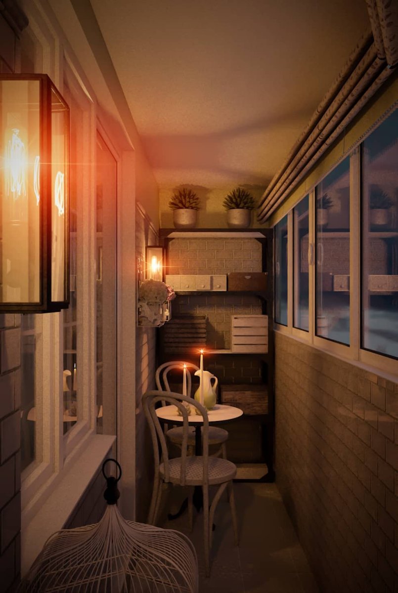 Небольшой уютный балкон