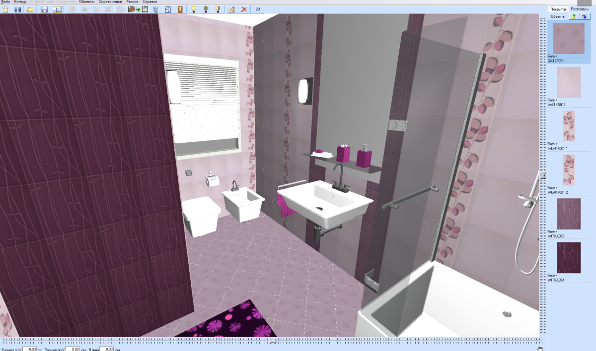 Макет ванной комнаты
