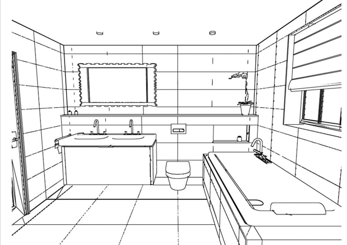 Эскиз ванной комнаты
